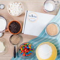 Monthly subscription box with Two Surprise Baking Kits (pre-measured high quality ingredients, no unnecessary additives), easy to follow recipe, free shipping! Cancel or skip anytime you want. Convenient, no-waste, hassle-free baking experience delivered 